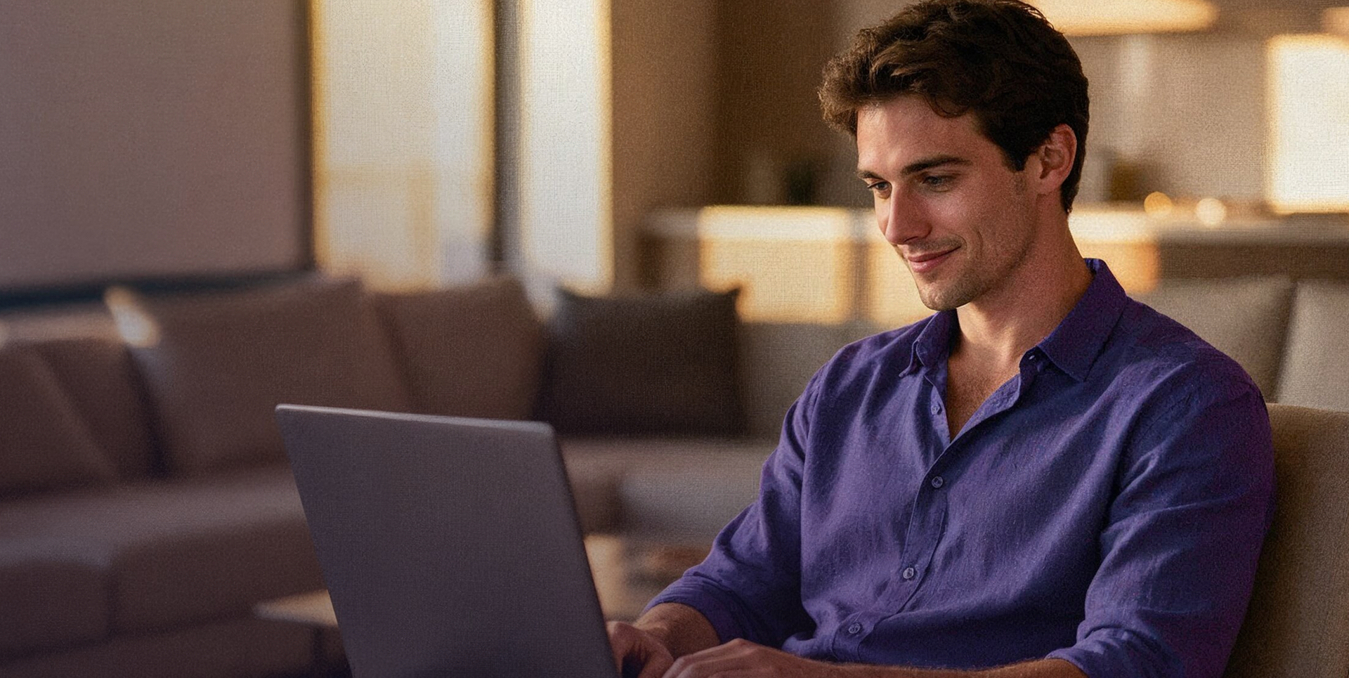 male on laptop