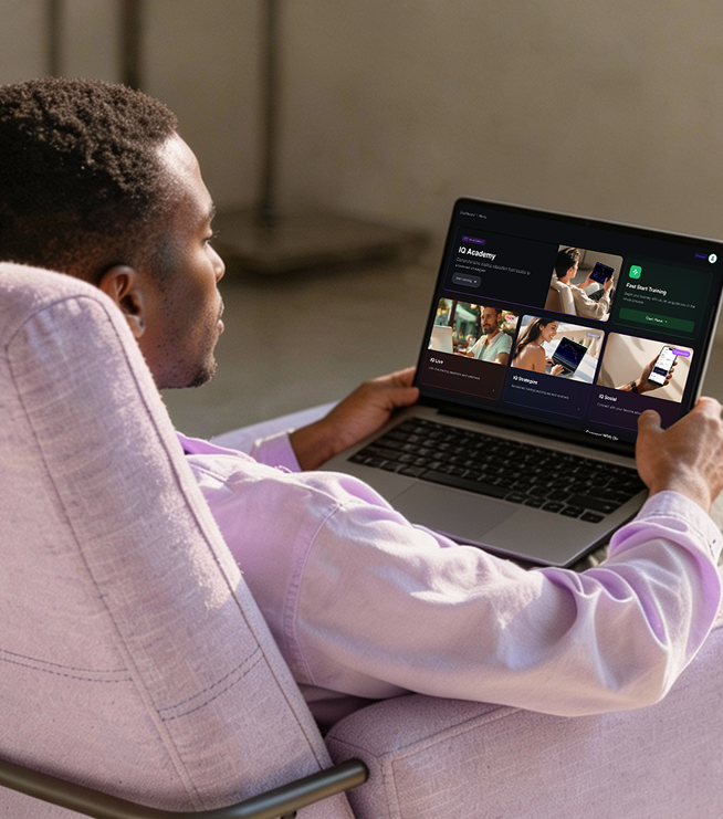 Person using a laptop for education